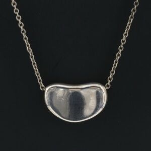 Tiffany 18mm Sterling Silver Bean Pendant Necklace - Elsa Peretti